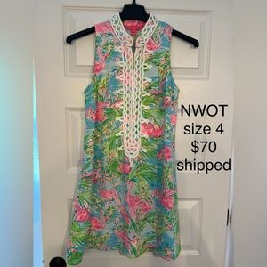 NWOT Lilly dress - flamingo print